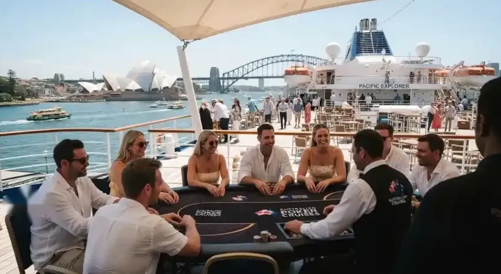 The gaming floor at sea