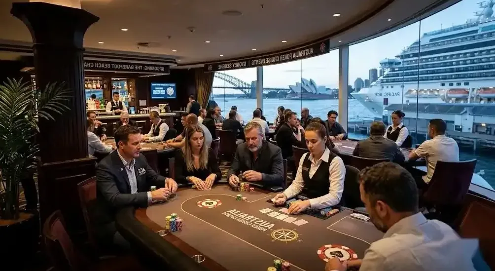 The gaming floor at sea